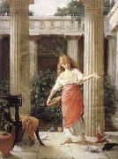John William Waterhouse In the Peristyle France oil painting artist